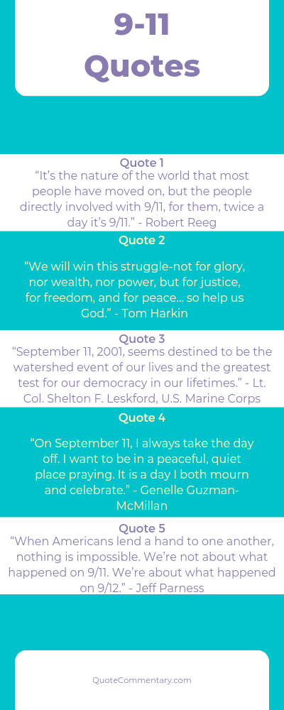 09/11 Quotes + Their Meanings/Explanations