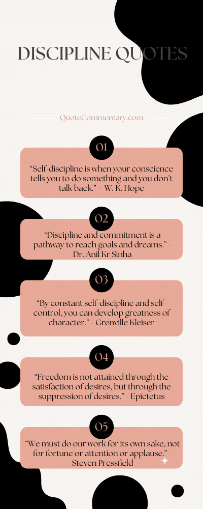 Discipline Quotes + Their Meanings/Explanations