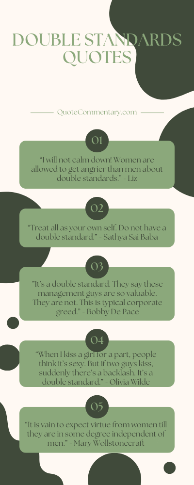 Double Standard Quotes + Their Meanings/Explanations