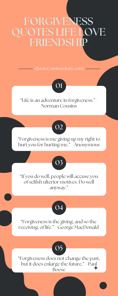 Forgiveness Quotes Life Love Friendship + Their Meanings/Explanations