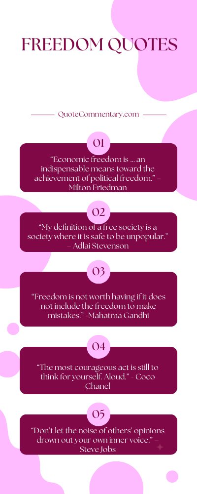 Freedom Quotes + Their Meanings/Explanations