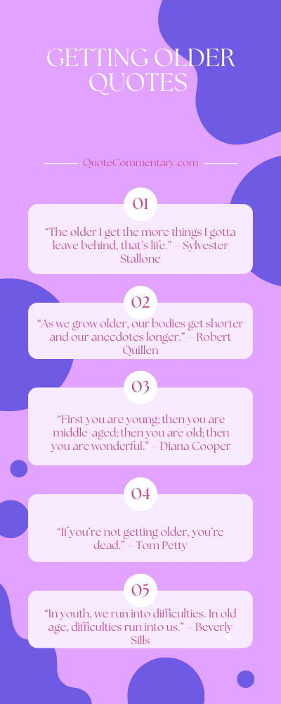 Getting Older Quotes + Their Meanings/Explanations