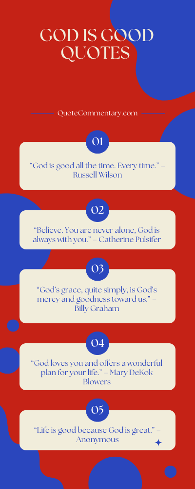 God Is Good Quotes + Their Meanings/Explanations