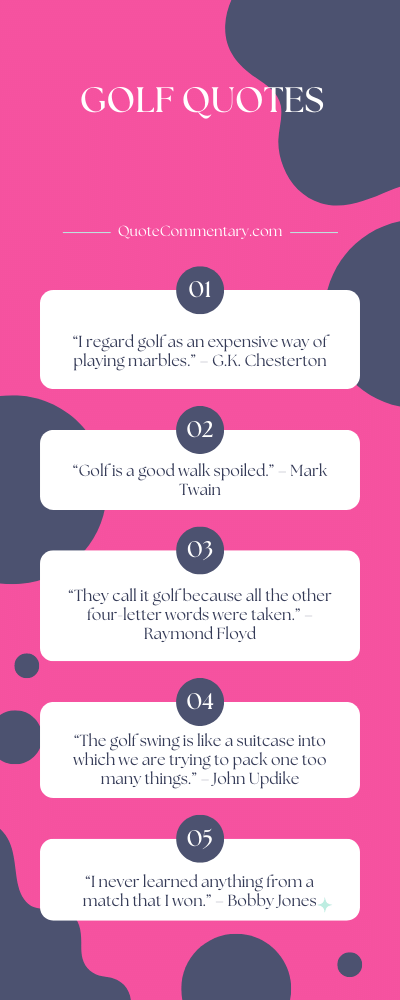 Golf Quotes + Their Meanings/Explanations