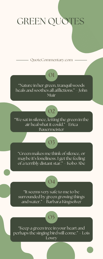 Green Quotes + Their Meanings/Explanations