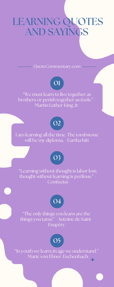 Learning Quotes And Sayings + Their Meanings/Explanations