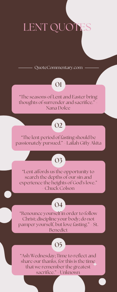 Lent Quotes + Their Meanings/Explanations