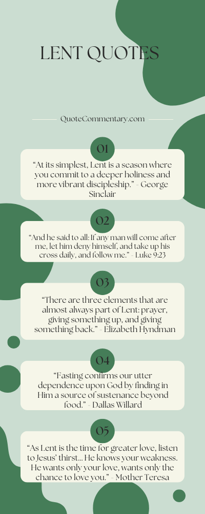 Lent Quotes + Their Meanings/Explanations