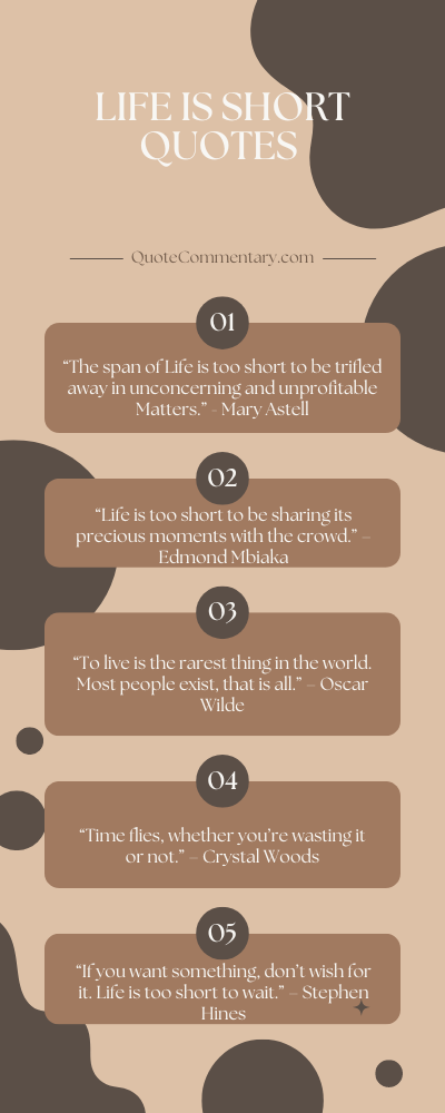 Life Is Short Quotes + Their Meanings/Explanations