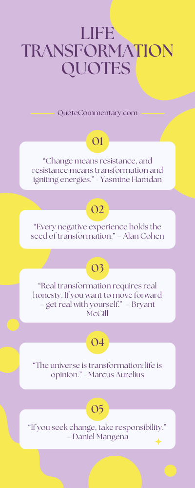 Life Transformation Quotes + Their Meanings/Explanations