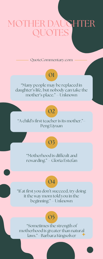 Mother Daughter Quotes + Their Meanings/Explanations