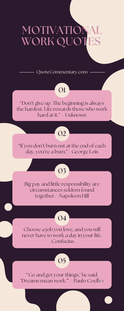Motivational Work Quotes + Their Meanings/Explanations
