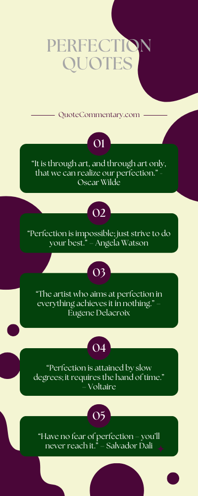 Perfection Quotes + Their Meanings/Explanations
