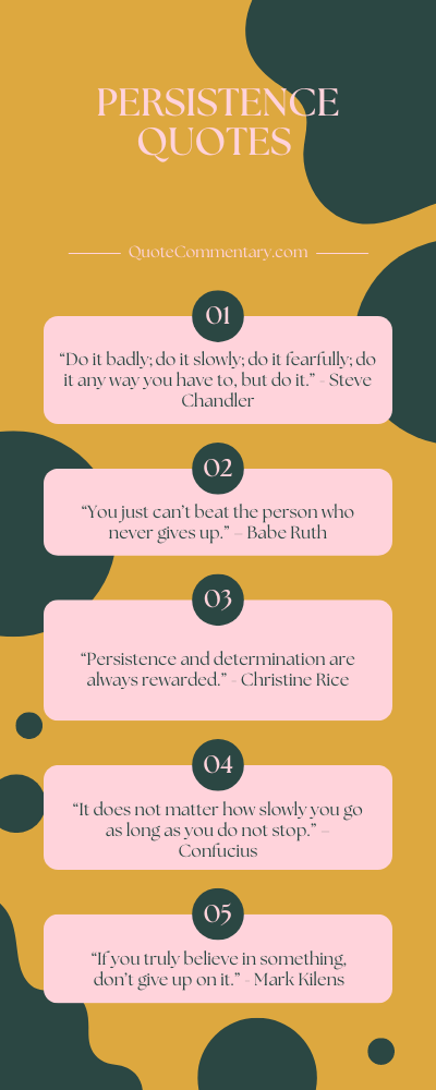 Persistence Quotes + Their Meanings/Explanations