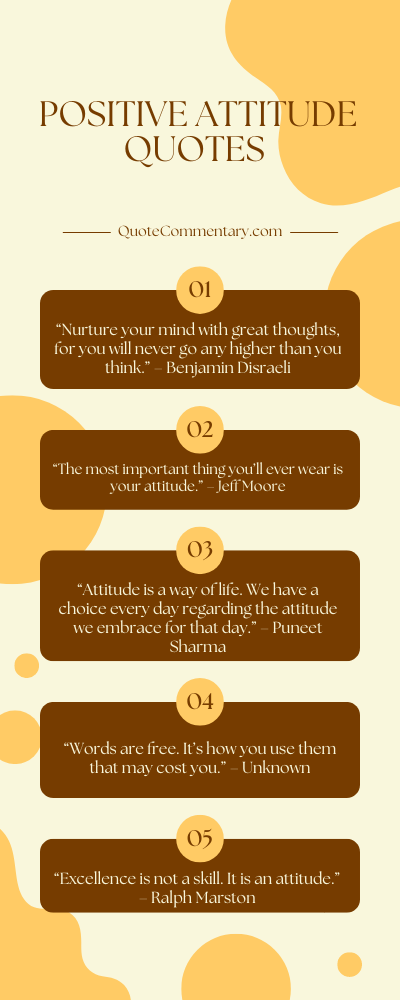 Positive Attitude Quotes + Their Meanings/Explanations