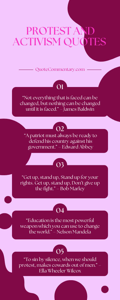Protest And Activism Quotes + Their Meanings/Explanations
