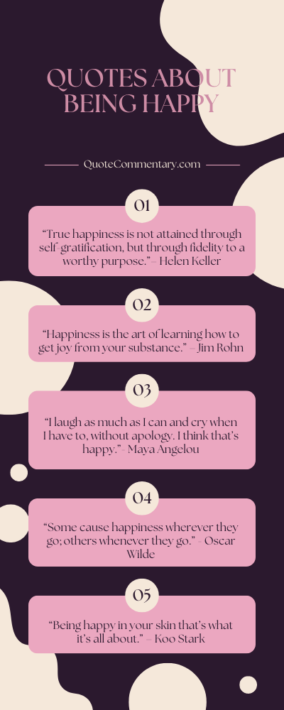 Quotes About Being Happy + Their Meanings/Explanations