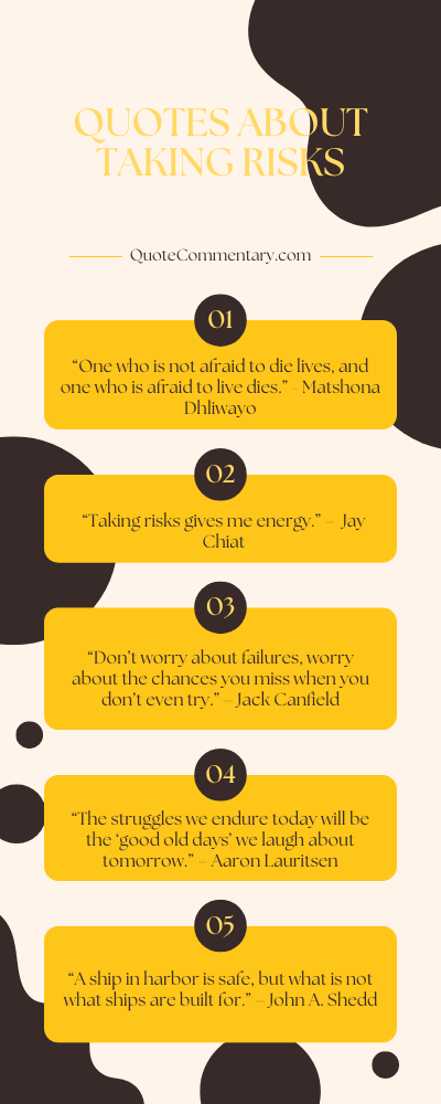 Quotes About Taking Risks + Their Meanings/Explanations