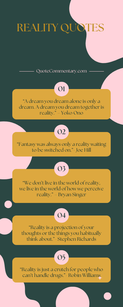 Reality Quotes + Their Meanings/Explanations