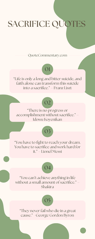 Sacrifice Quotes + Their Meanings/Explanations