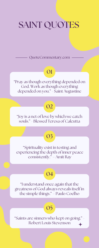 Saint Quotes + Their Meanings/Explanations