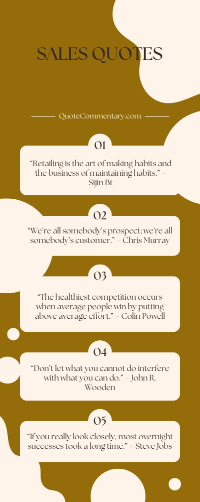 Sales Quotes + Their Meanings/Explanations