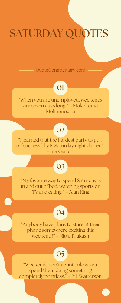 Saturday Quotes + Their Meanings/Explanations