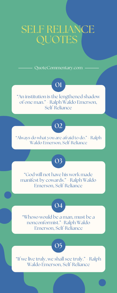 Self Reliance Quotes + Their Meanings/Explanations