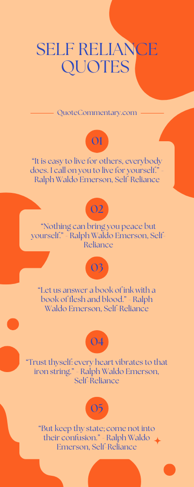 Self Reliance Quotes + Their Meanings/Explanations
