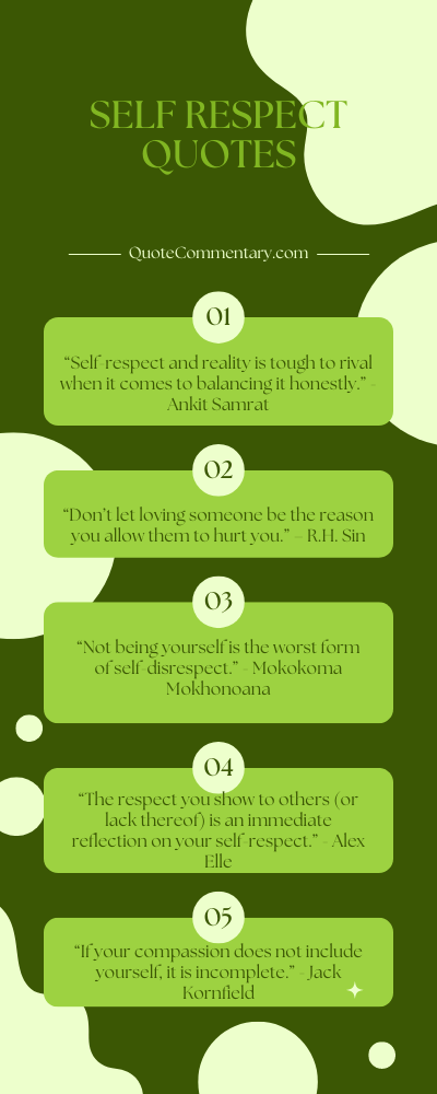 Self Respect Quotes + Their Meanings/Explanations