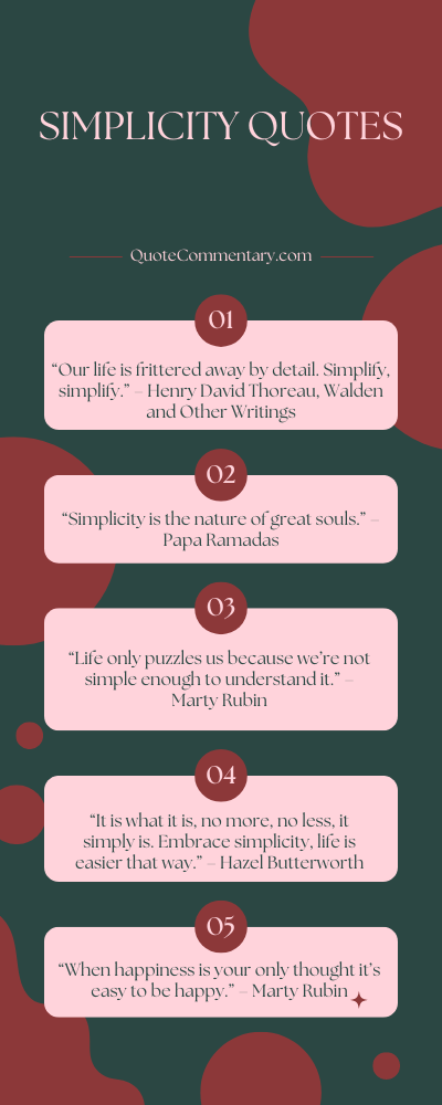 Simplicity Quotes + Their Meanings/Explanations