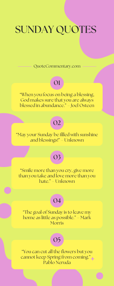 Sunday Quotes + Their Meanings/Explanations