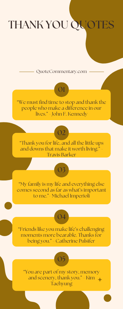 Thank You Quotes + Their Meanings/Explanations