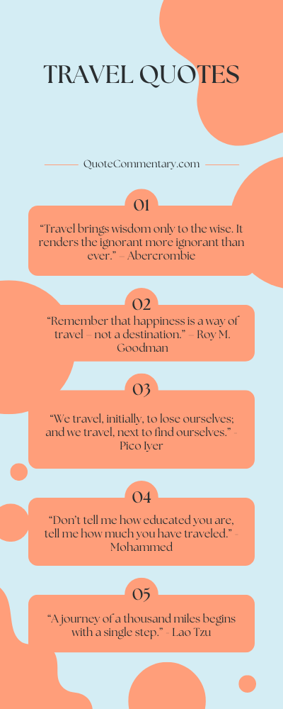 Travel Quotes 2 + Their Meanings/Explanations