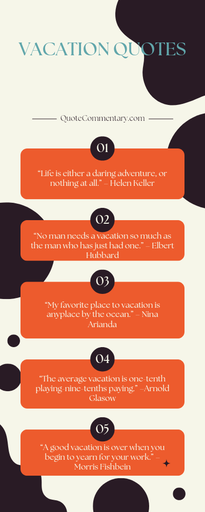 Vacation Quotes + Their Meanings/Explanations